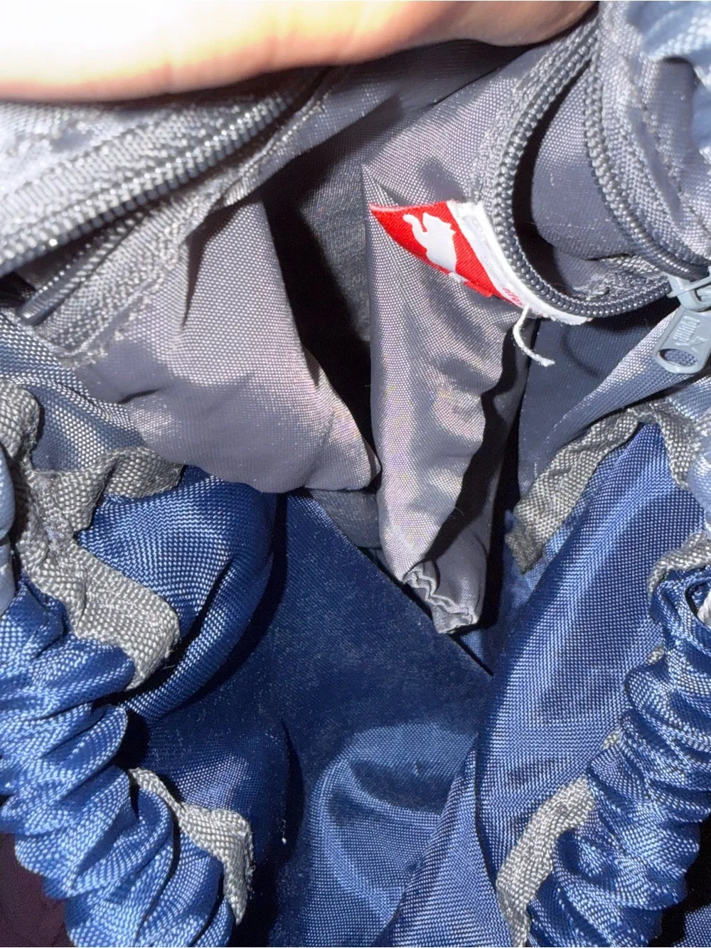 Puma Gray Drawstring Sports Sack with Navy Logo